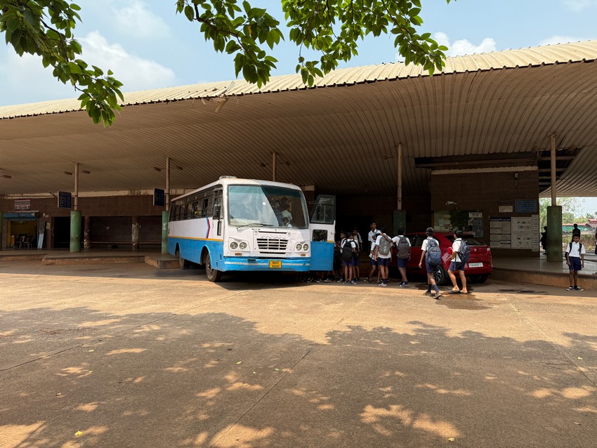 Transportation facility to school going childrens in mining affected areas by K.T.C.L. (Govt.of Goa)