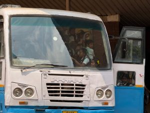 Transportation facility to school going childrens in mining affected areas by K.T.C.L. (Govt.of Goa)