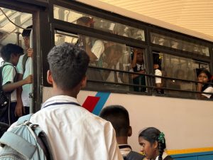 Transportation facility to school going childrens in mining affected areas by K.T.C.L. (Govt.of Goa)