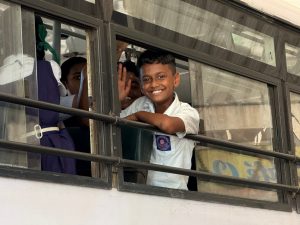 Transportation facility to school going childrens in mining affected areas by K.T.C.L. (Govt.of Goa)