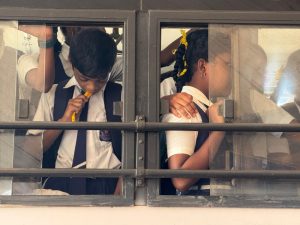 Transportation facility to school going childrens in mining affected areas by K.T.C.L. (Govt.of Goa)