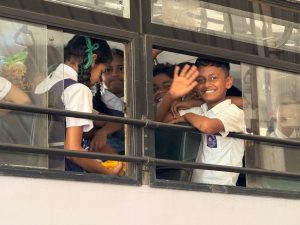 Transportation facility to school going childrens in mining affected areas by K.T.C.L. (Govt.of Goa)