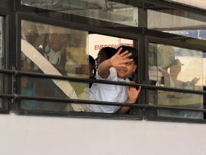 Transportation facility to school going childrens in mining affected areas by K.T.C.L. (Govt.of Goa)