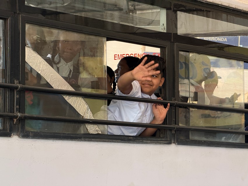 Transportation facility to school going childrens in mining affected areas by K.T.C.L. (Govt.of Goa)