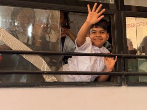 Transportation facility to school going childrens in mining affected areas by K.T.C.L. (Govt.of Goa)